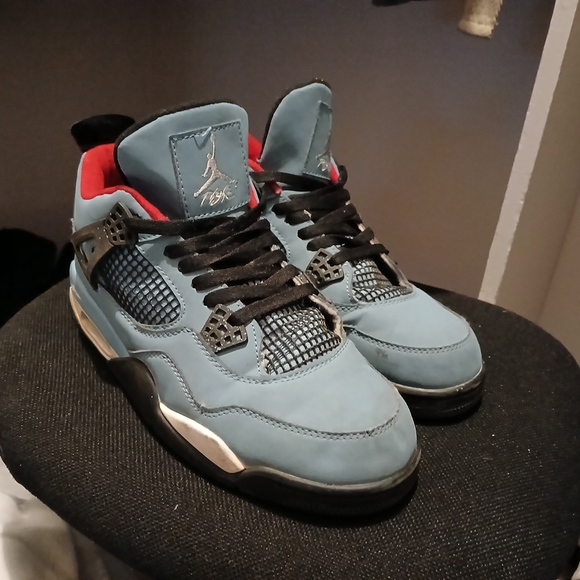 Jordan Blue and Red Sneakers